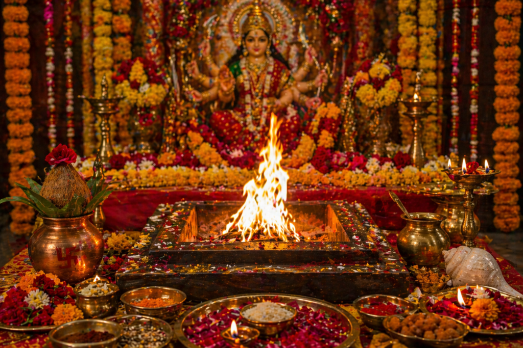 what is nav chandi puja durga saptashati path havan kund durga puja trimbakeshwar